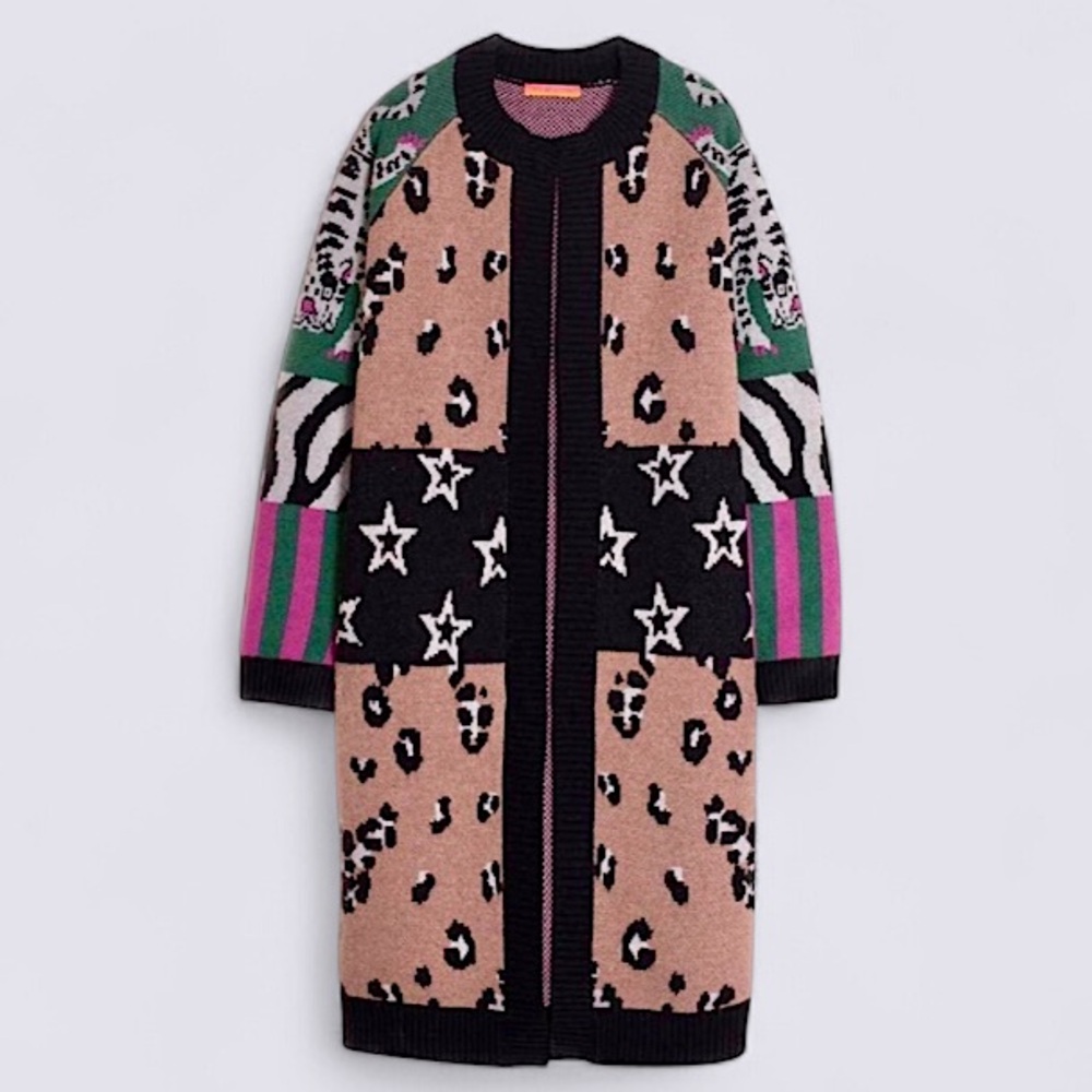 NWOT Anthropologie Starry Leopard Cardigan